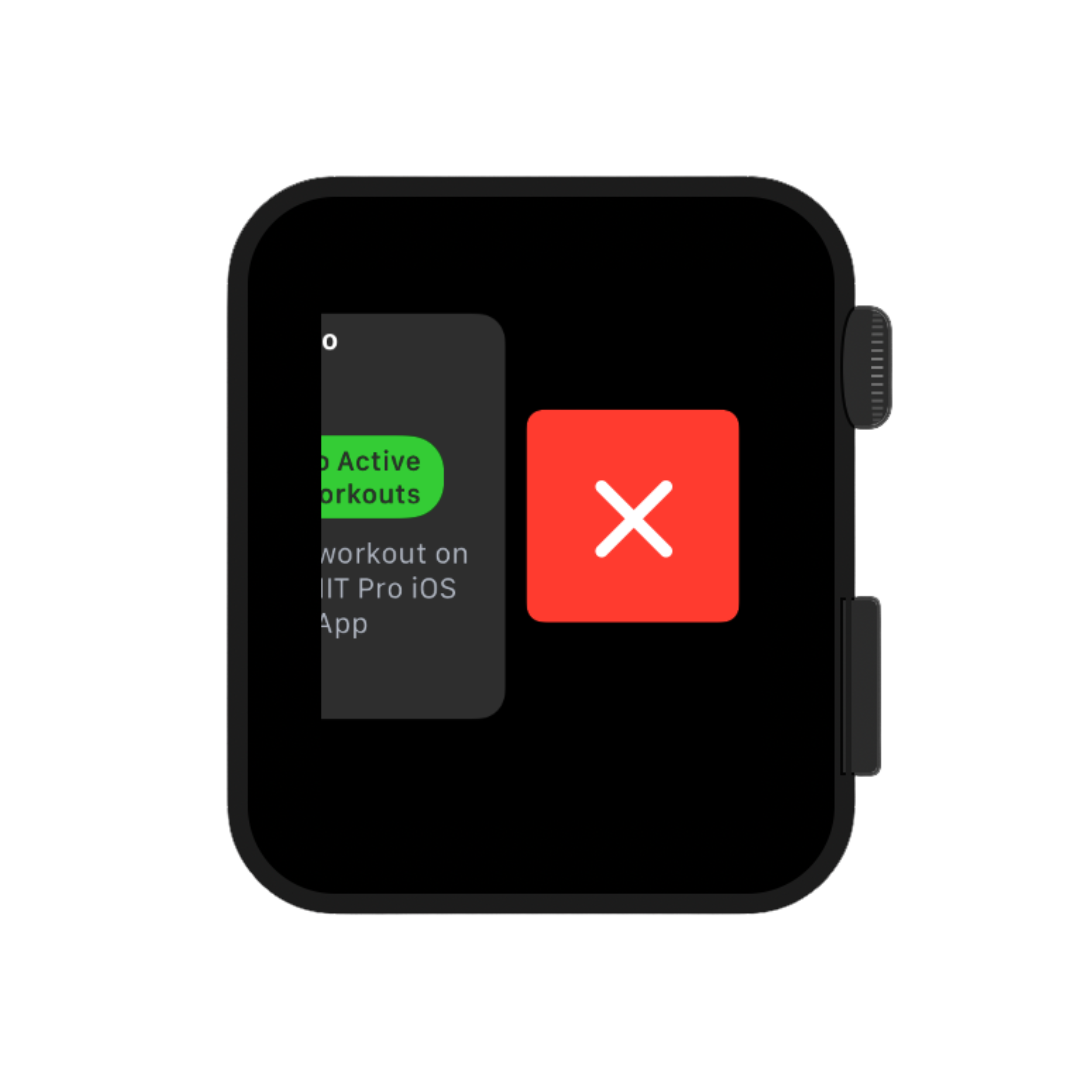 Force-closing watch app